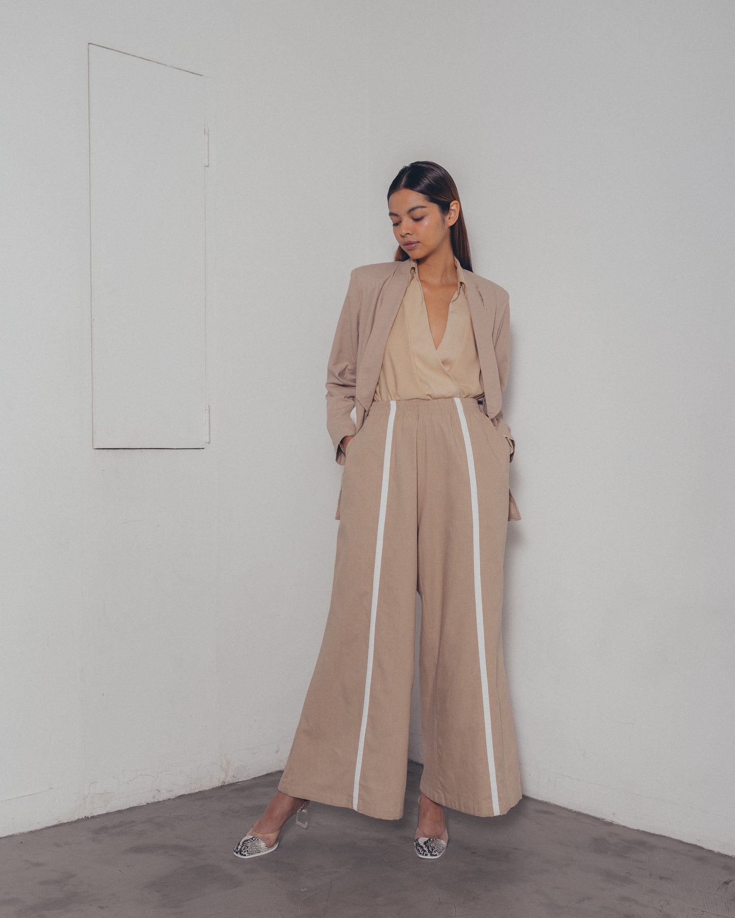 KHAKI BROWN WRAP SHIRT