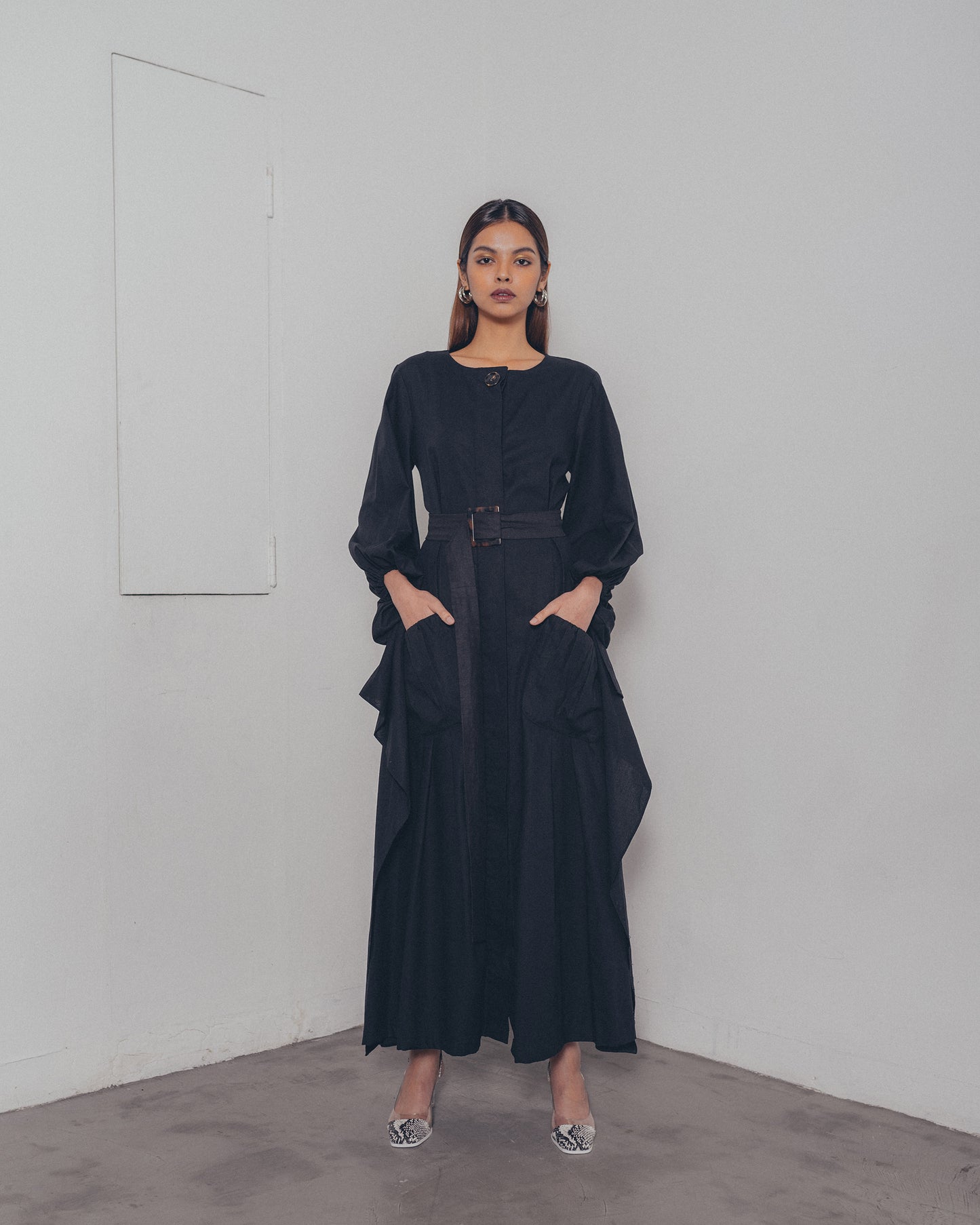 BLACK LINEN DRESS