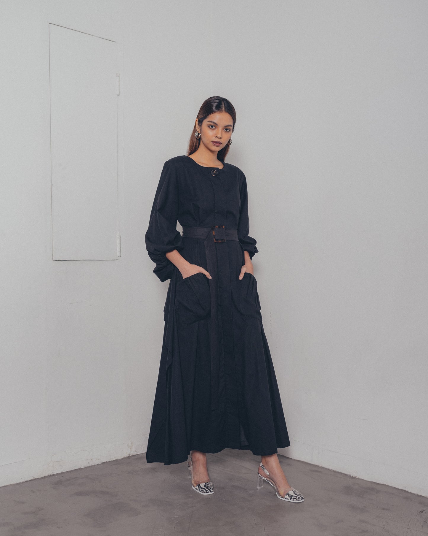 BLACK LINEN DRESS