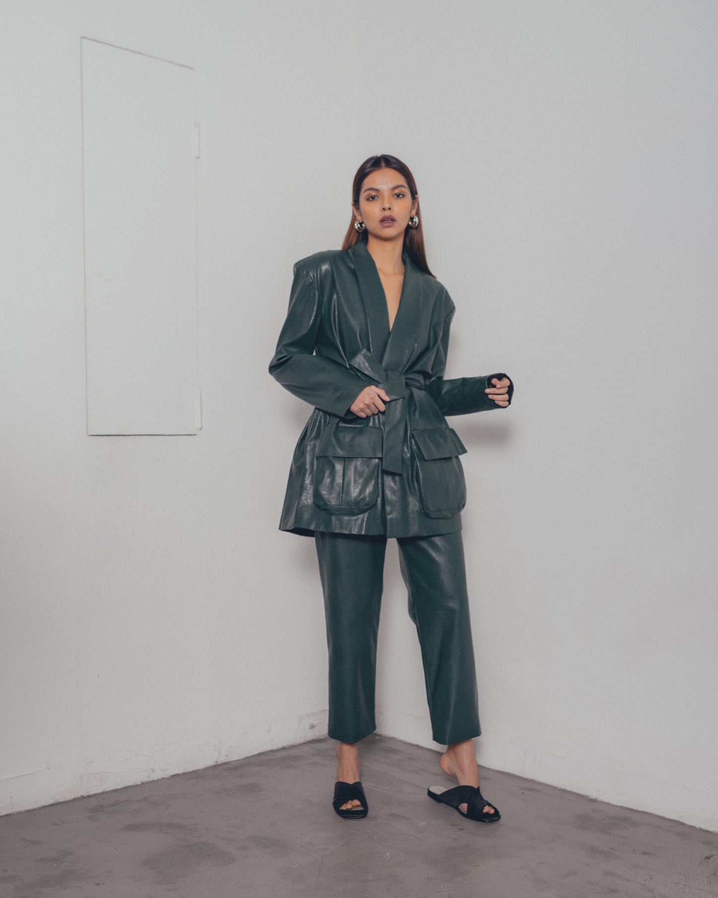 GREEN LEATHER JACKET
