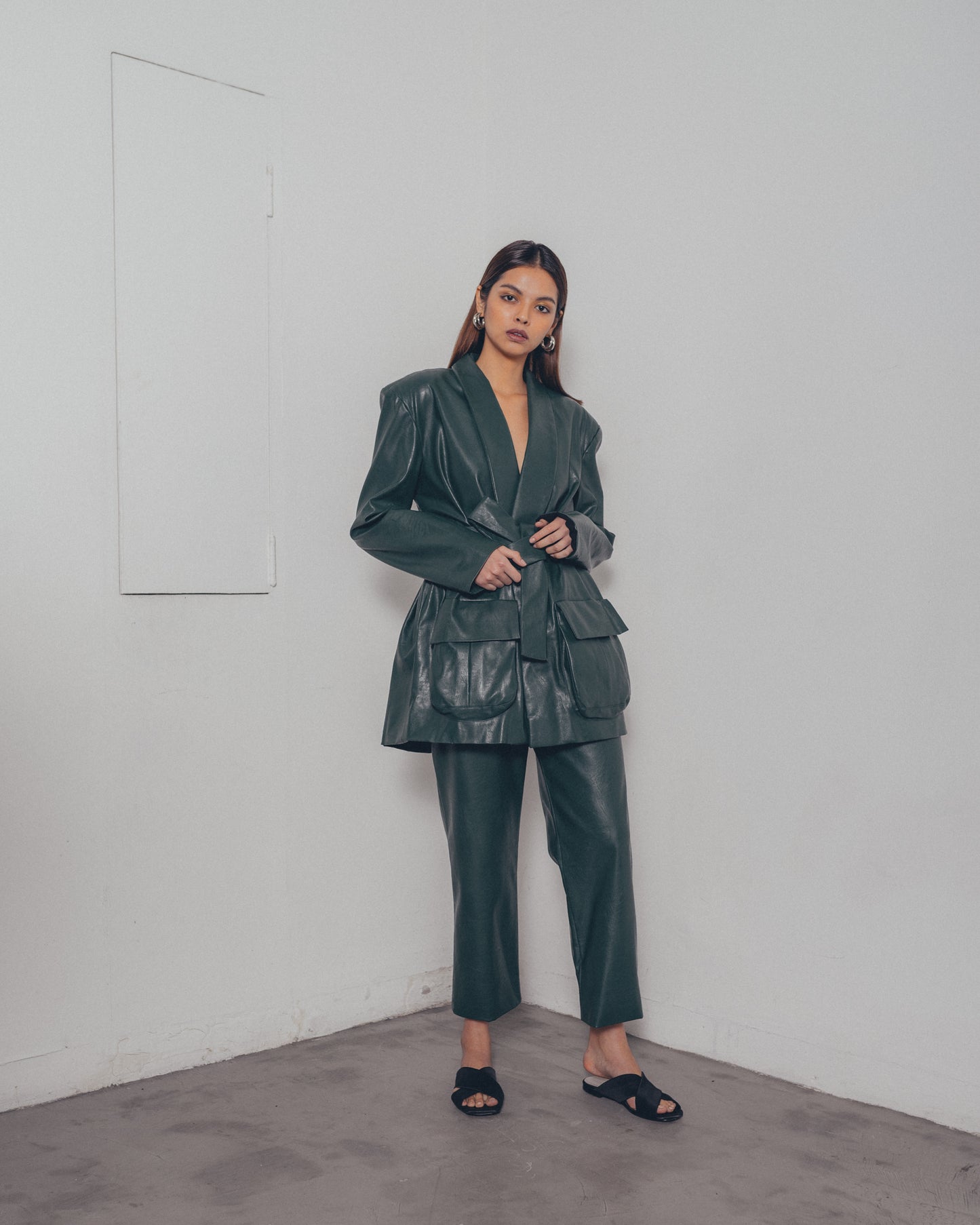 GREEN LEATHER JACKET