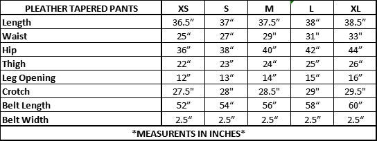 PLEATHER TAPERED PANTS