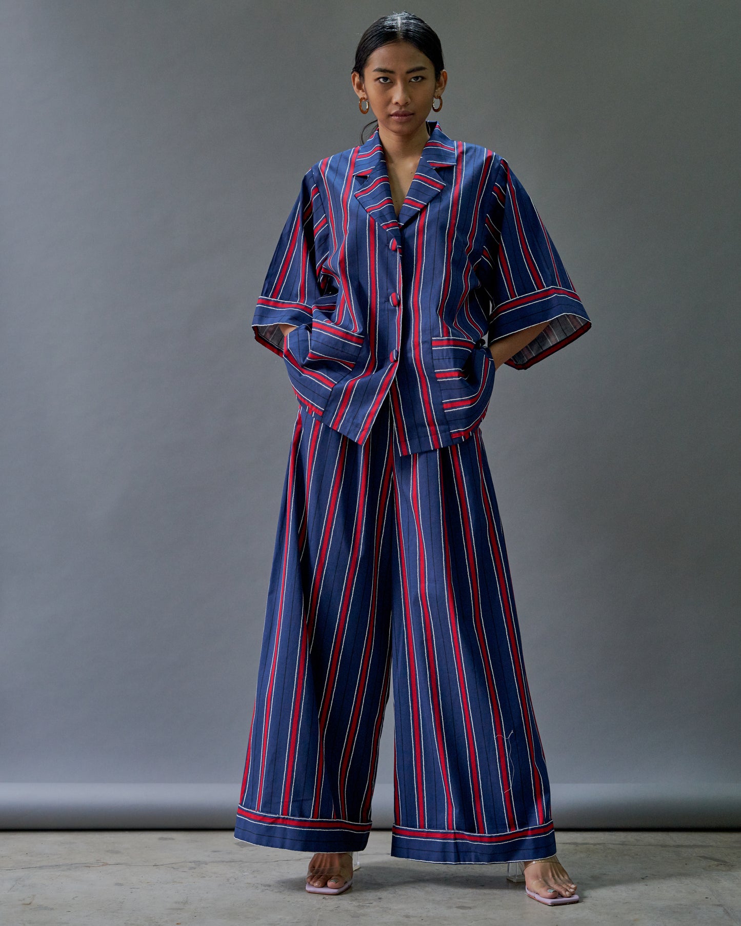 BLUE STRIPE COTTON SHIRT