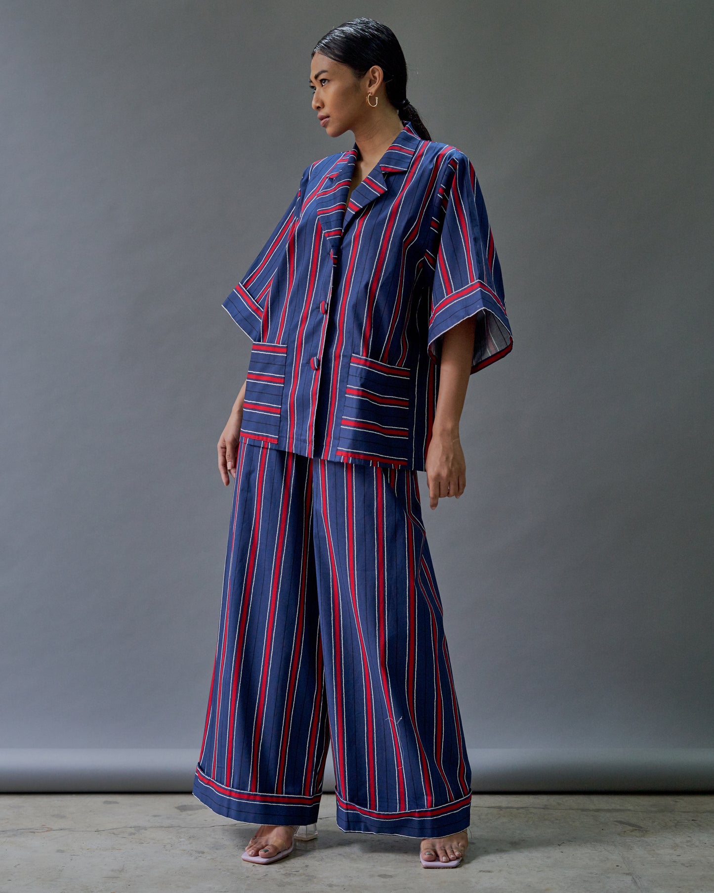 BLUE STRIPE COTTON SHIRT