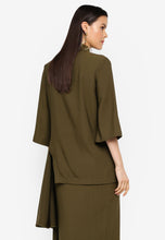 Olive Side Bias Shirt