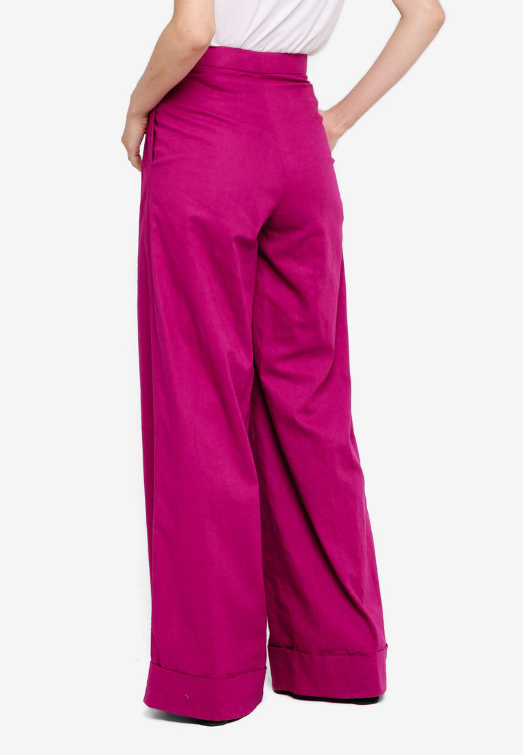 Fuchsia wide leg on sale pants