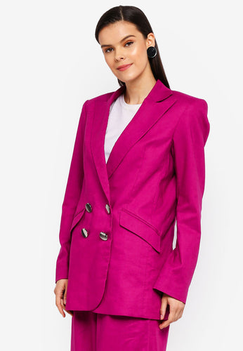 Fuchsia Double Breasted Jacket