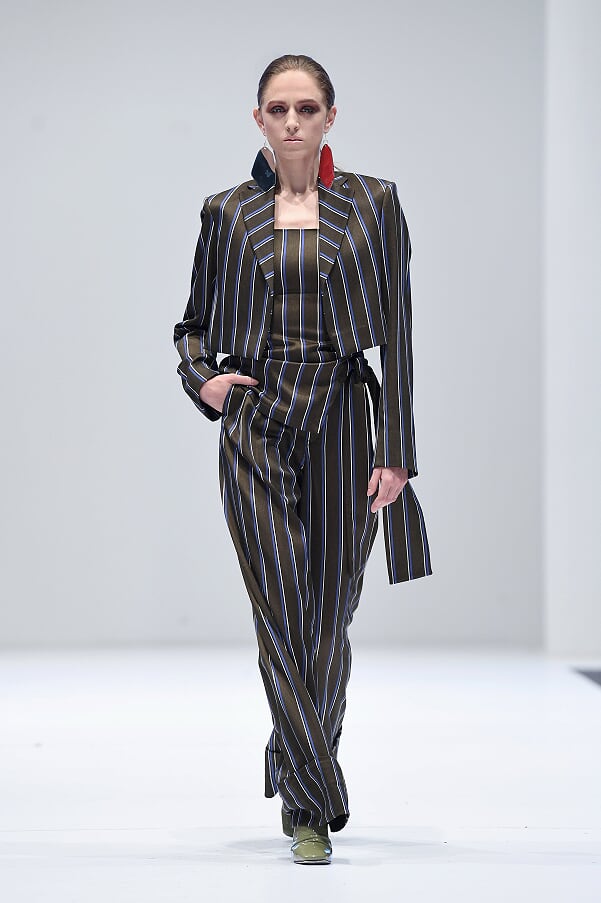 Pinstripe Crop Jacket