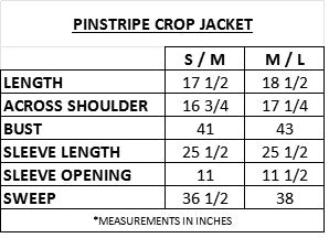 Pinstripe Crop Jacket