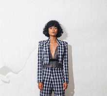 Gingham Crop Suit Jacket