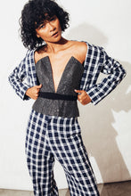 Gingham Crop Suit Jacket