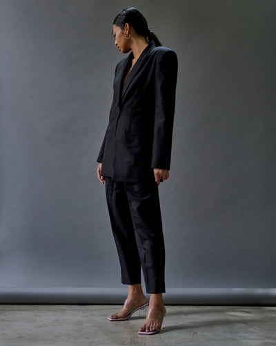 PRE-ORDER: BLACK LINEN BLAZER